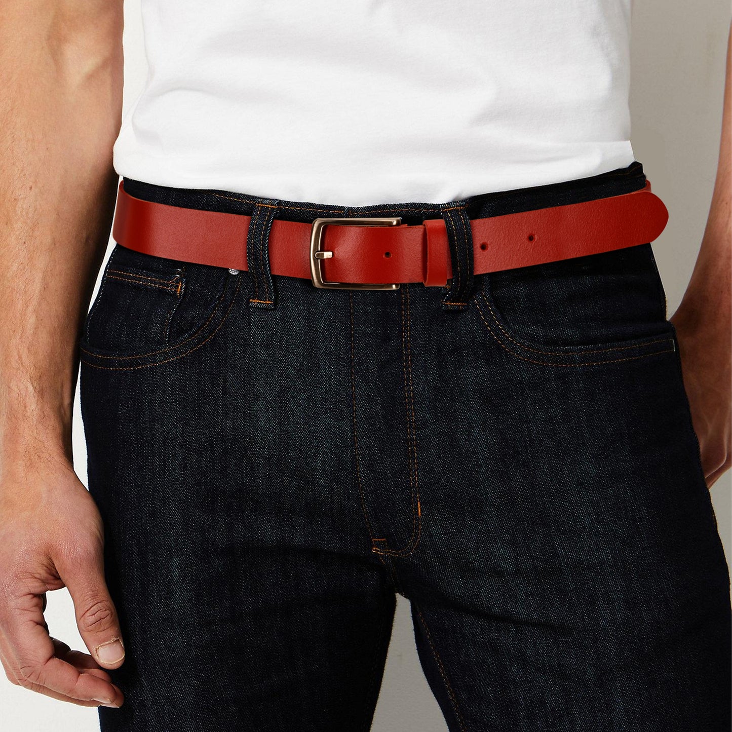 30 mm Gürtel Spaltleder Modell EH310-SL-Rot
