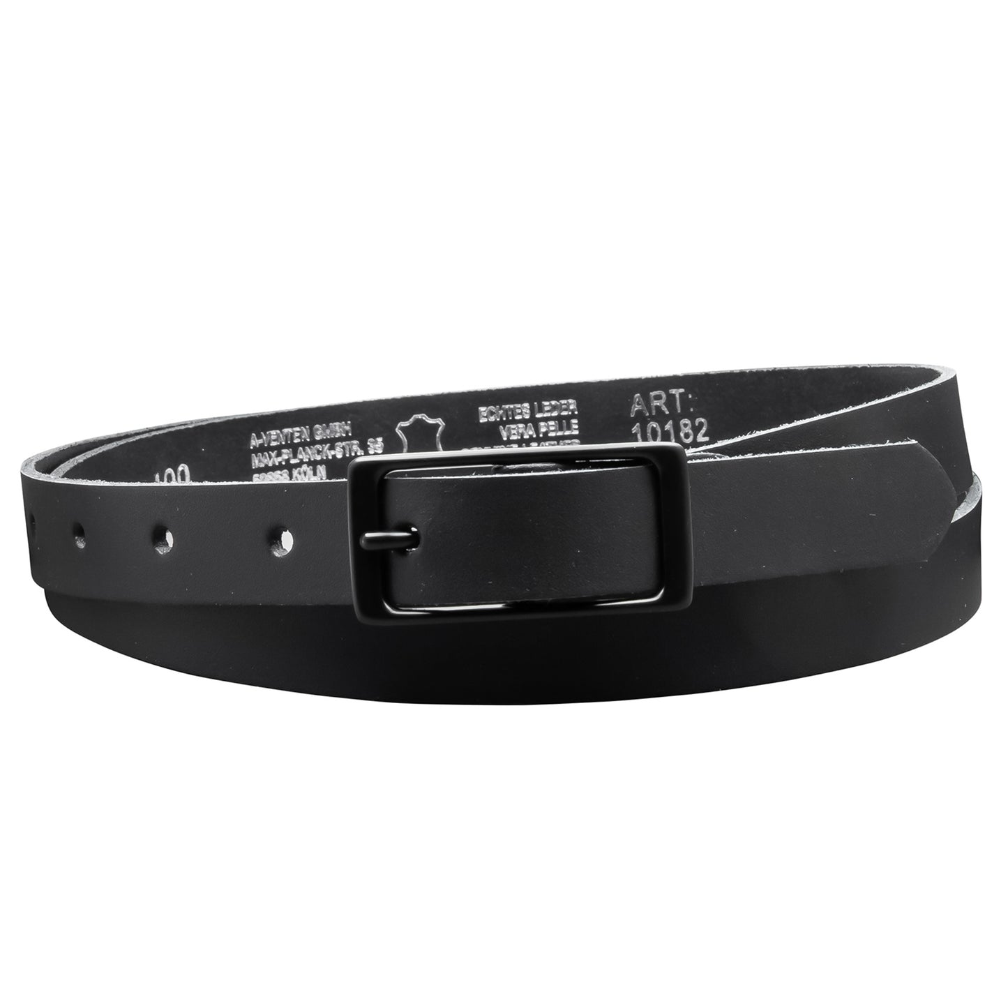 20 mm Gürtel Spaltleder Modell EH13-SL-Schwarz