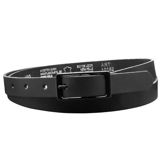 20 mm Gürtel Spaltleder Modell EH13-SL-Schwarz