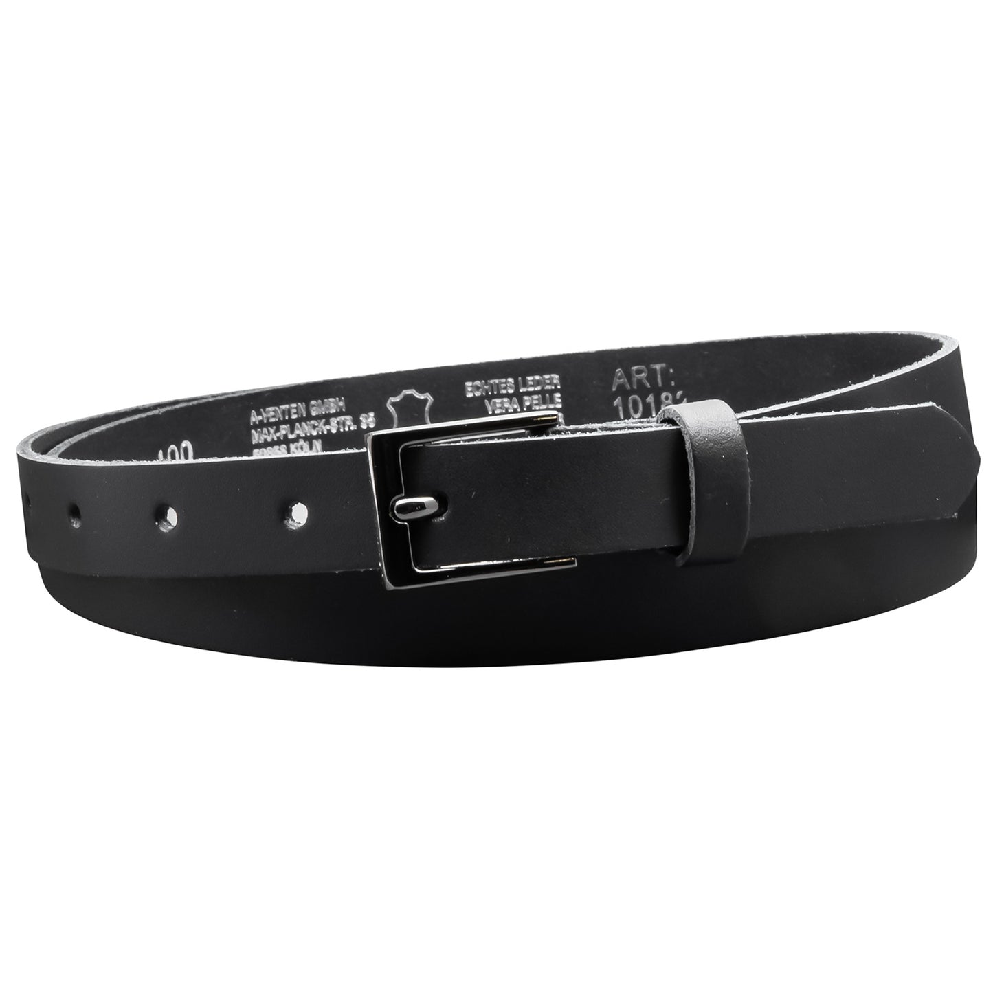 20 mm Gürtel Spaltleder Modell EH17-SL-Schwarz