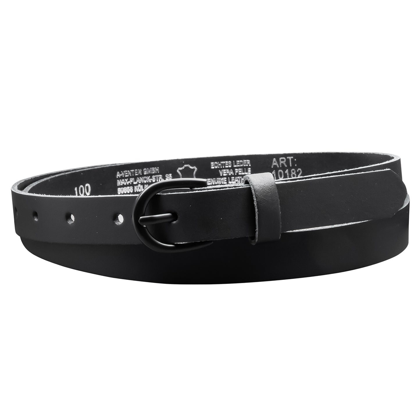20 mm Gürtel Spaltleder Modell EH19-SL-Schwarz