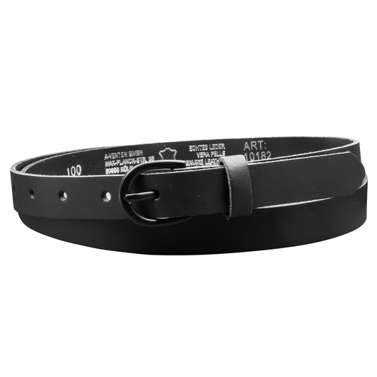 20 mm Gürtel Spaltleder Modell EH19-SL-Schwarz
