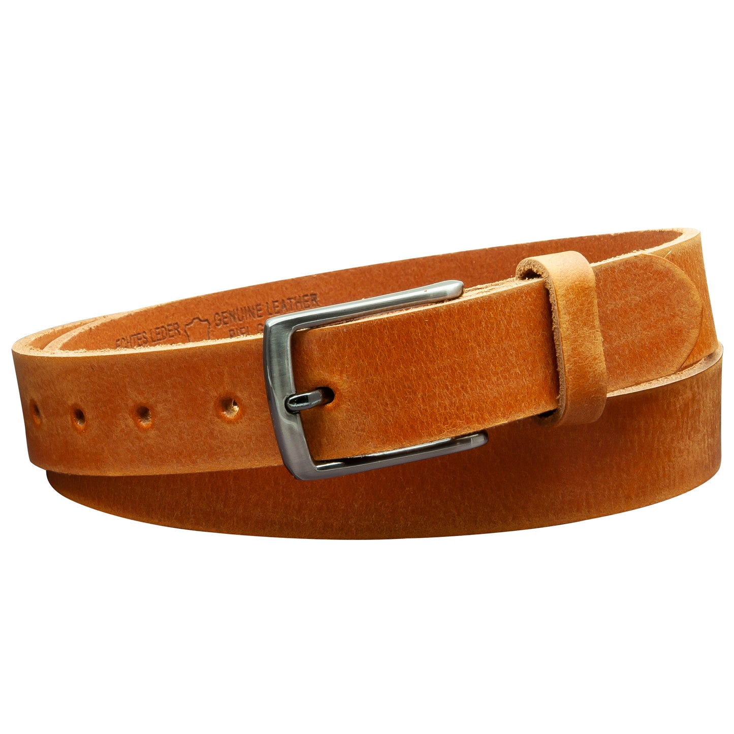 30 mm Gürtel Geschliffenes Leder Modell EH310-GE-Cognac