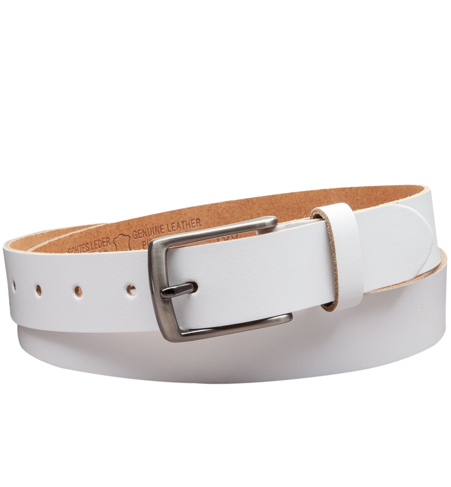 30 mm Gürtel Spaltleder Modell EH310-SL-Weiss