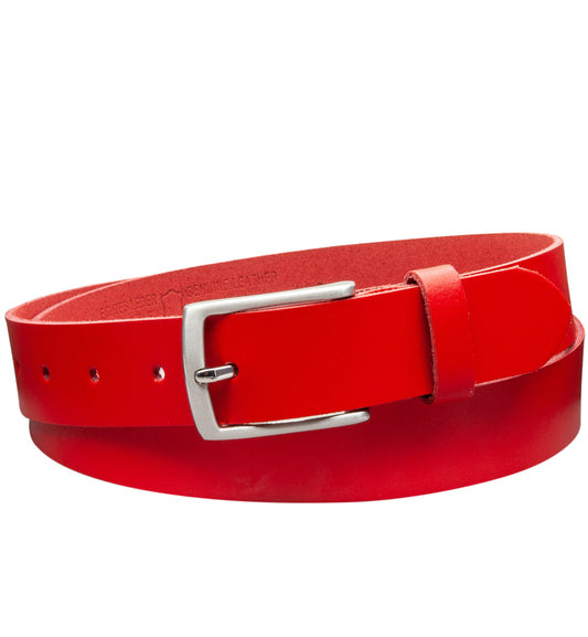 30 mm Gürtel Spaltleder Modell EH311-SL-Rot