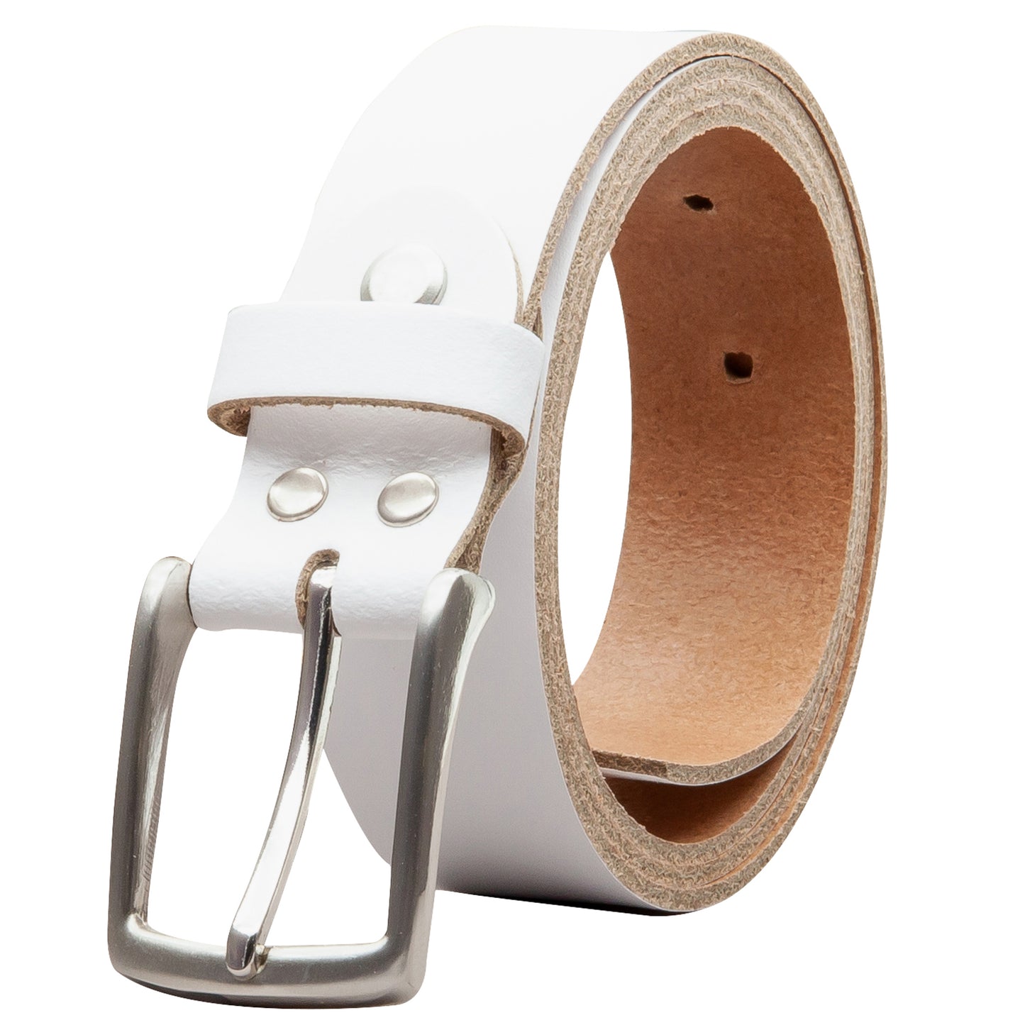 30 mm Gürtel Spaltleder Modell EH311-SL-Weiss