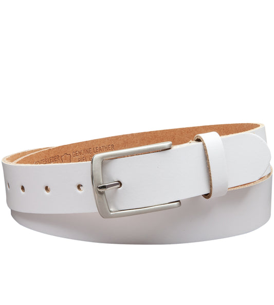 30 mm Gürtel Spaltleder Modell EH311-SL-Weiss