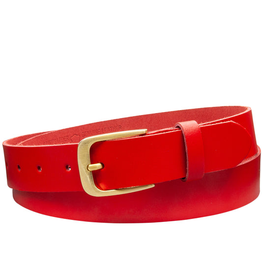 30 mm Gürtel Spaltleder Modell EH316-SL-Rot