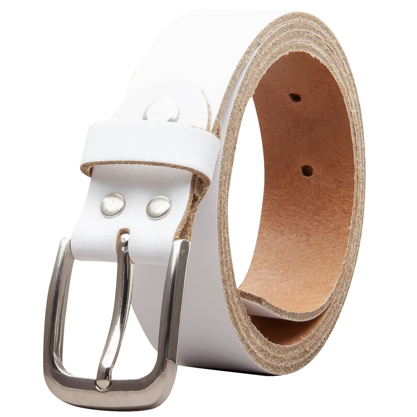 30 mm Gürtel Spaltleder Modell EH317-SL-Weiss