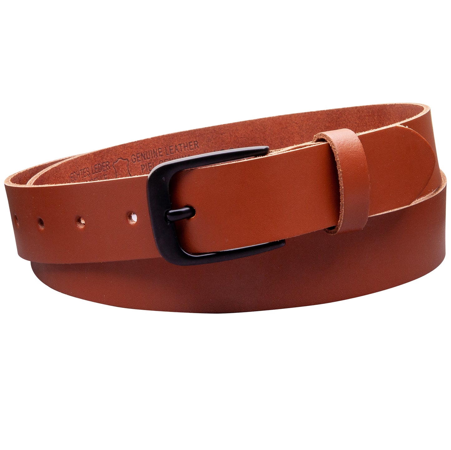 30 mm Gürtel Spaltleder Modell EH318-SL-Cognac