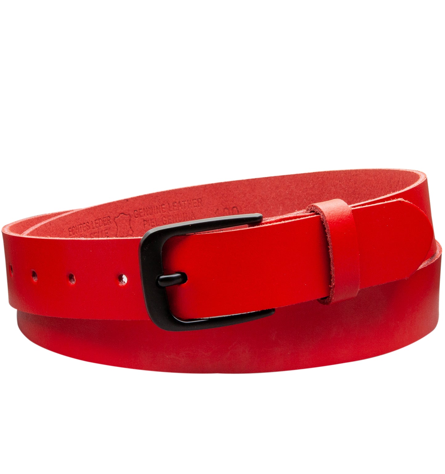 30 mm Gürtel Spaltleder Modell EH318-SL-Rot