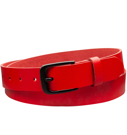 30 mm Gürtel Spaltleder Modell EH318-SL-Rot