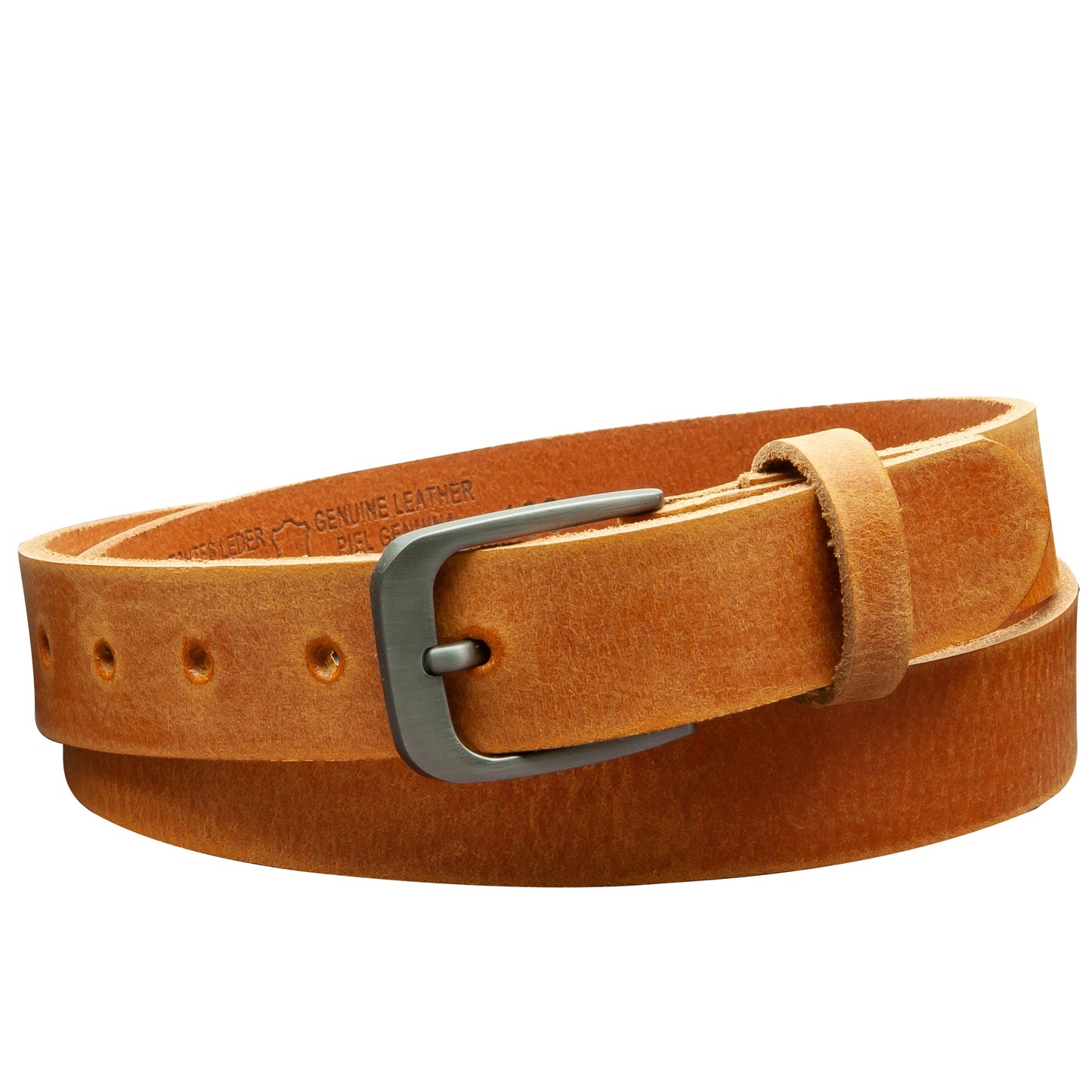 30 mm Gürtel Geschliffenes Leder Modell EH319-GE-Cognac