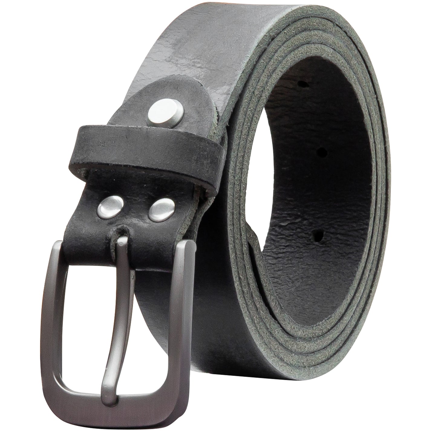 30 mm Gürtel Geschliffenes Leder Modell EH319-GE-Schwarz
