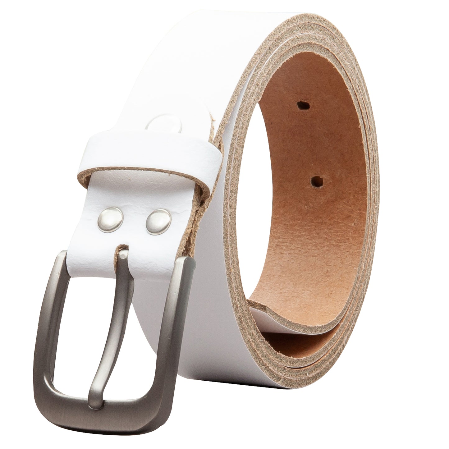 30 mm Gürtel Spaltleder Modell EH319-SL-Weiss