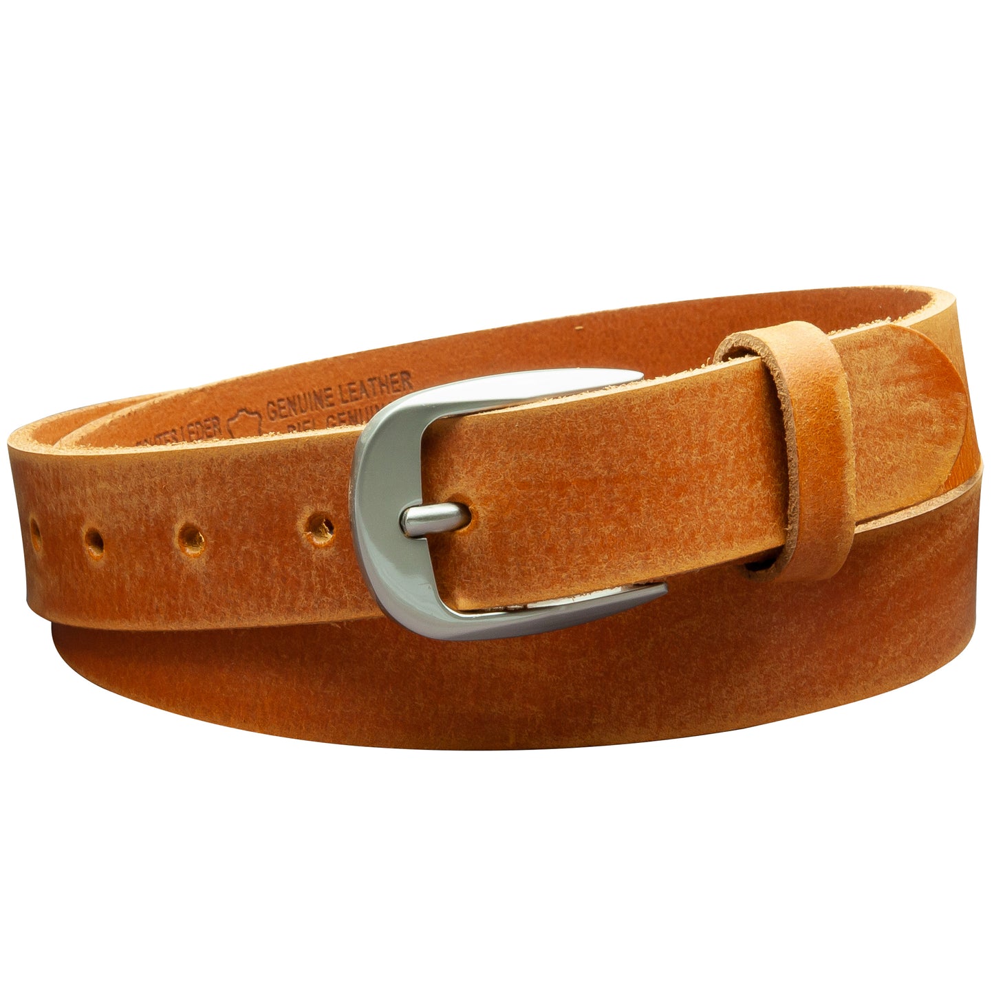 30 mm Gürtel Geschliffenes Leder Modell EH32-GE-Cognac