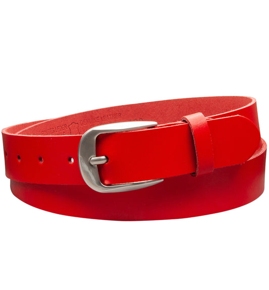 30 mm Gürtel Spaltleder Modell EH32-SL-Rot