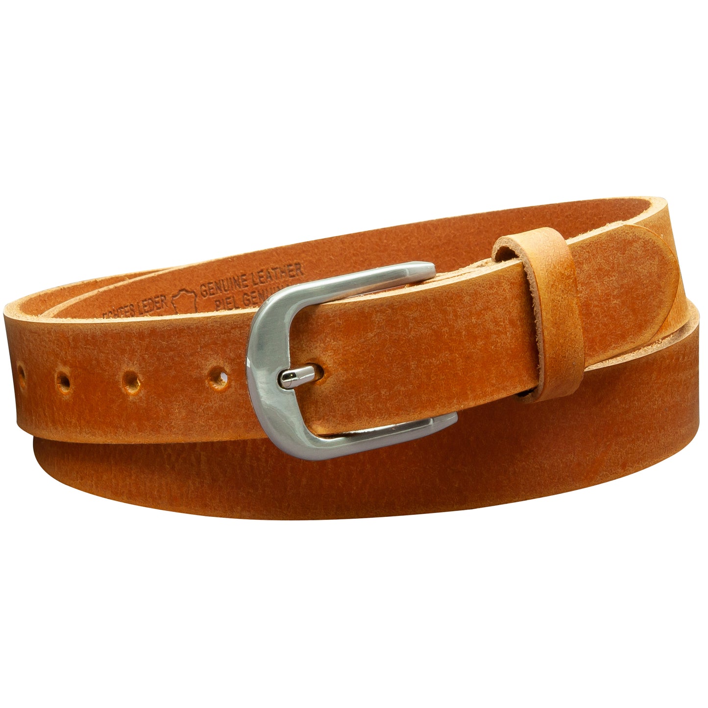 30 mm Gürtel Geschliffenes Leder Modell EH323-GE-Cognac