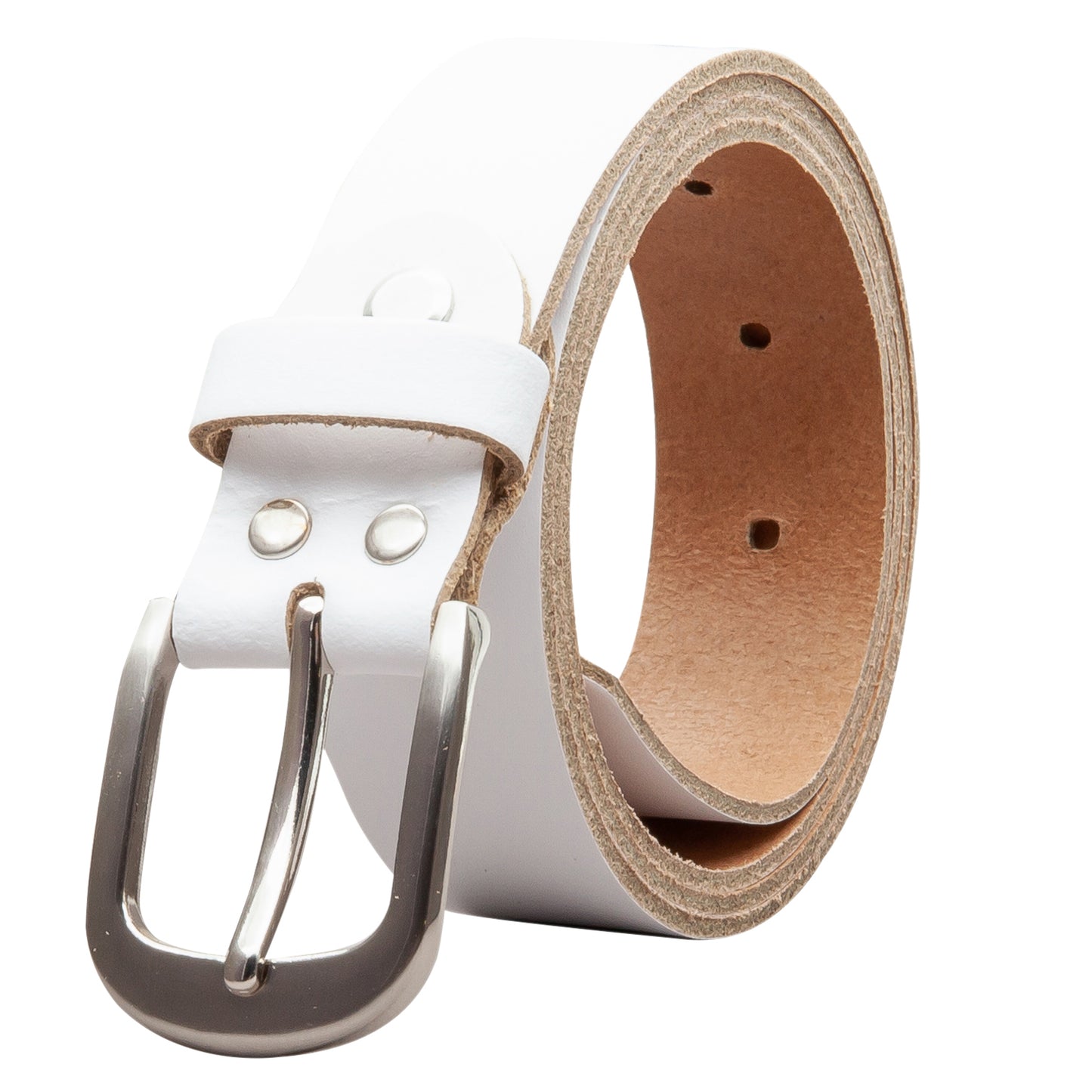 30 mm Gürtel Spaltleder Modell EH323-SL-Weiss