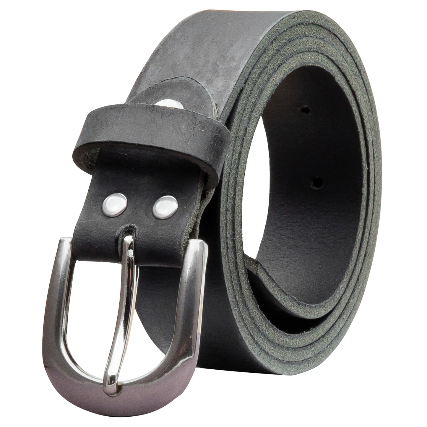 30 mm Gürtel Geschliffenes Leder Modell EH38-GE-Schwarz