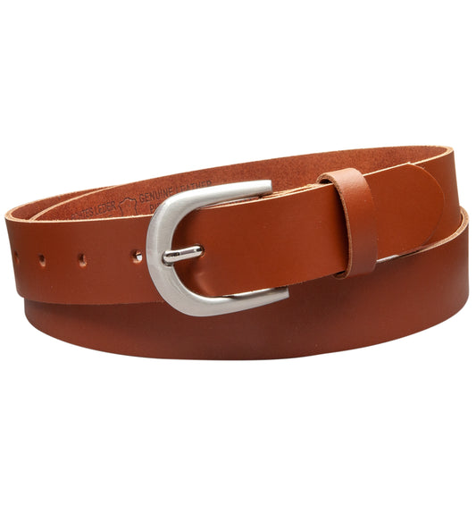 30 mm Gürtel Spaltleder Modell EH38-SL-Cognac