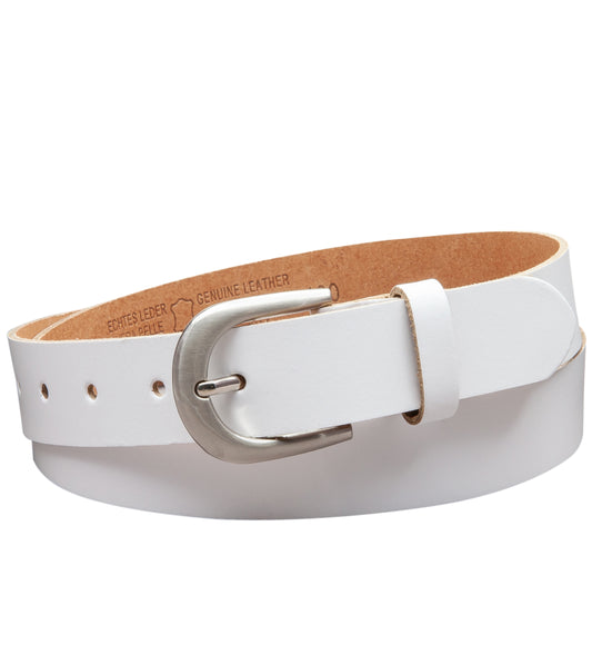 30 mm Gürtel Spaltleder Modell EH38-SL-Weiss