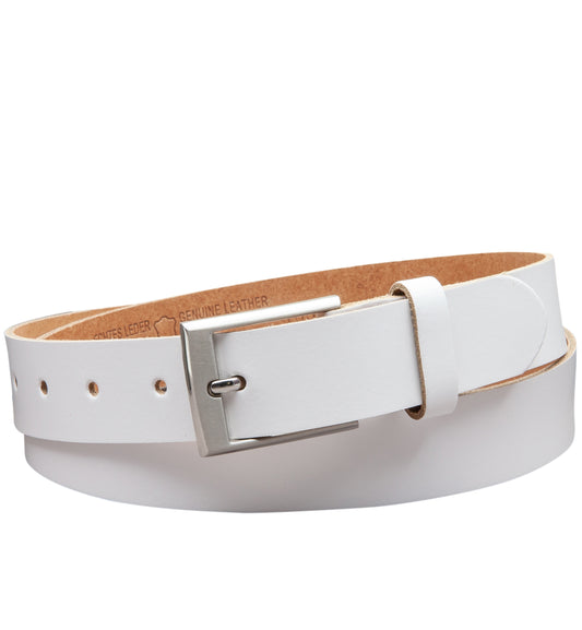30 mm Gürtel Spaltleder Modell EH39-SL-Weiss