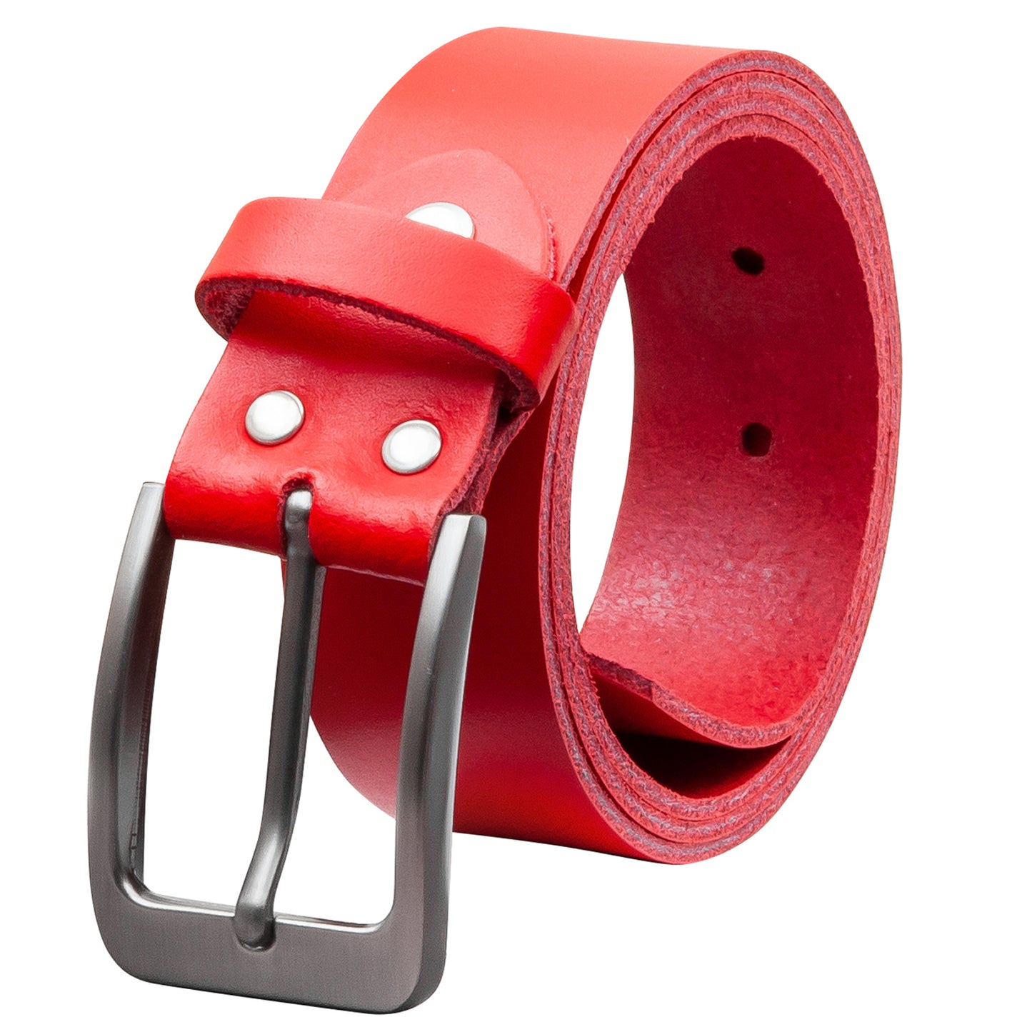 35 mm Gürtel Spaltleder Modell EH411-SL-Rot