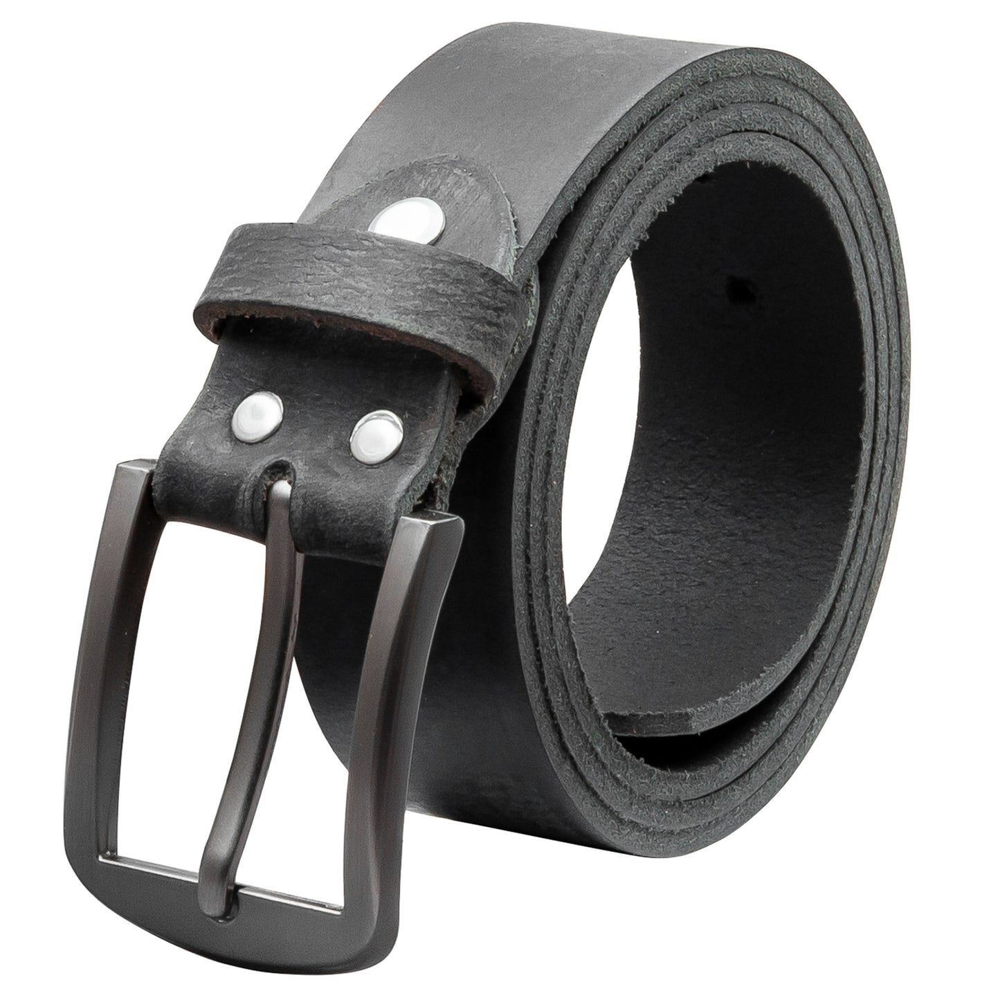 35 mm Gürtel Geschliffenes Leder Modell EH416-GE-Schwarz