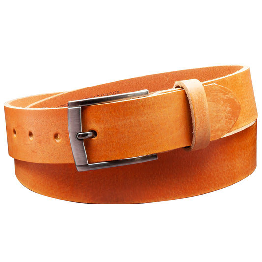 35 mm Gürtel Geschliffenes Leder Modell EH418-GE-Cognac