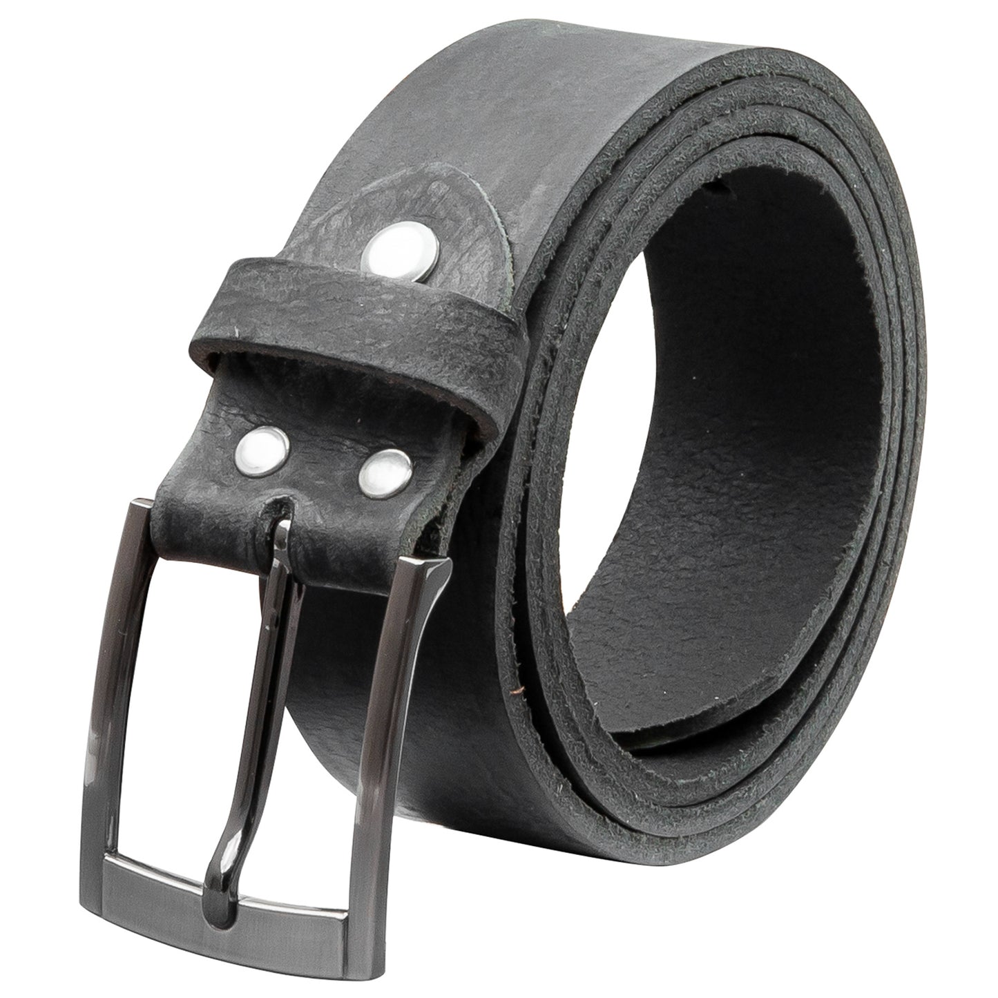 35 mm Gürtel Geschliffenes Leder Modell EH418-GE-Schwarz