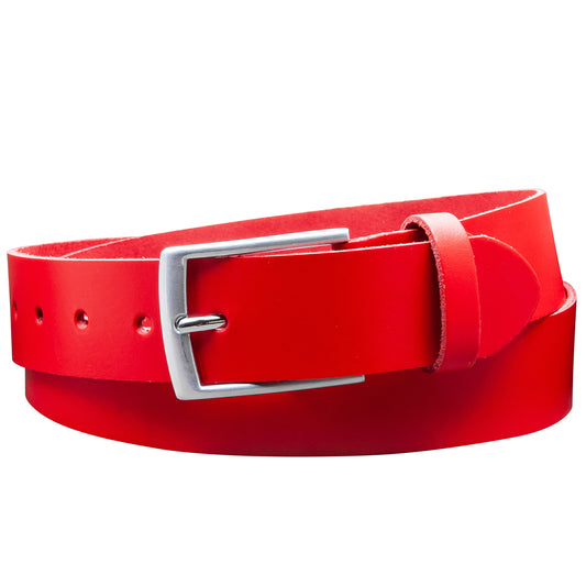 35 mm Gürtel Spaltleder Modell EH421-SL-Rot