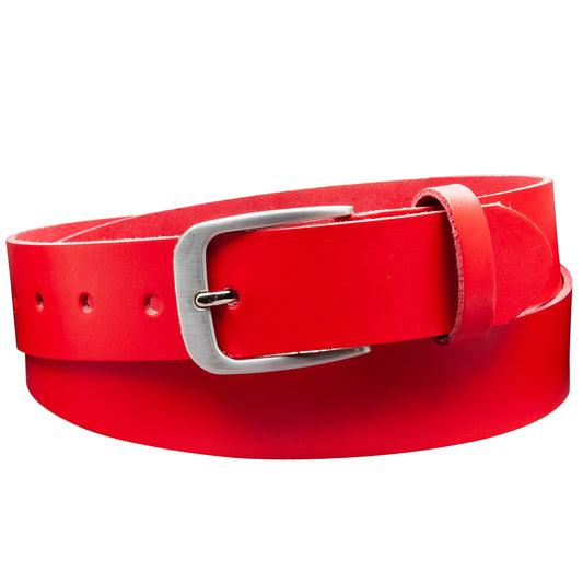 35 mm Gürtel Spaltleder Modell EH428-SL-Rot