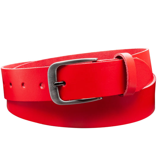 35 mm Gürtel Spaltleder Modell EH434-SL-Rot