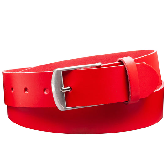 35 mm Gürtel Spaltleder Modell EH49-SL-Rot