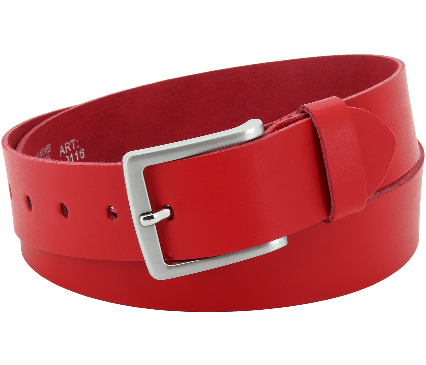 40 mm Gürtel Spaltleder Modell EH518-SL-Rot