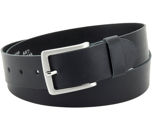 40 mm Gürtel Spaltleder Modell EH518-SL-Schwarz