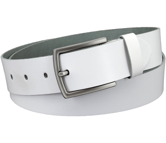 40 mm Gürtel Spaltleder Modell EH519-SL-Weiss