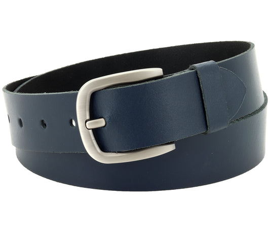 40 mm Gürtel Spaltleder Modell EH52-SL-Dunkelblau