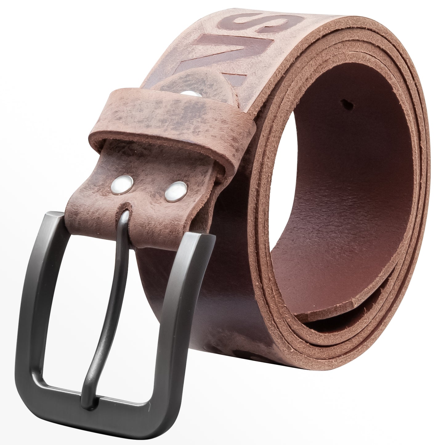40 mm Gürtel Aufruck Leder Modell EH520-AD-Dunkelbraun