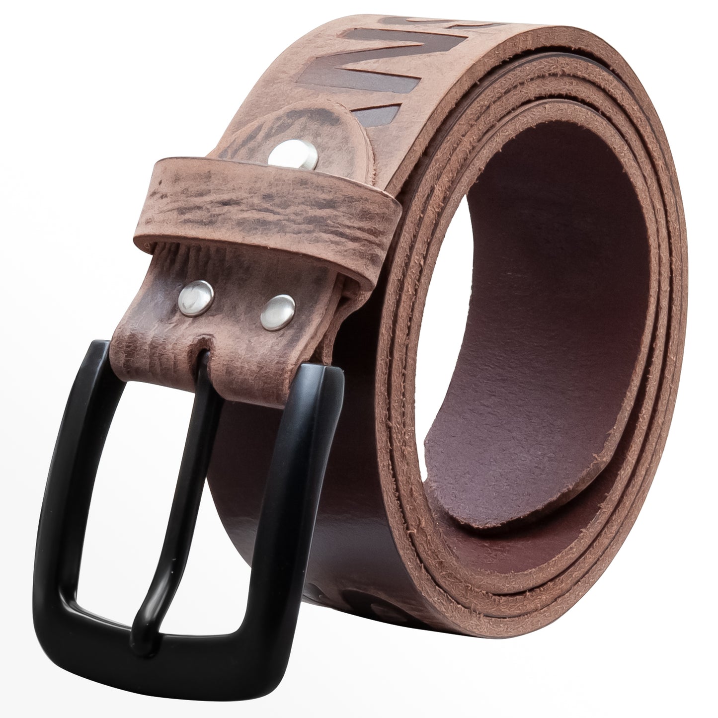 40 mm Gürtel Aufruck Leder Modell EH523-AD-Dunkelbraun