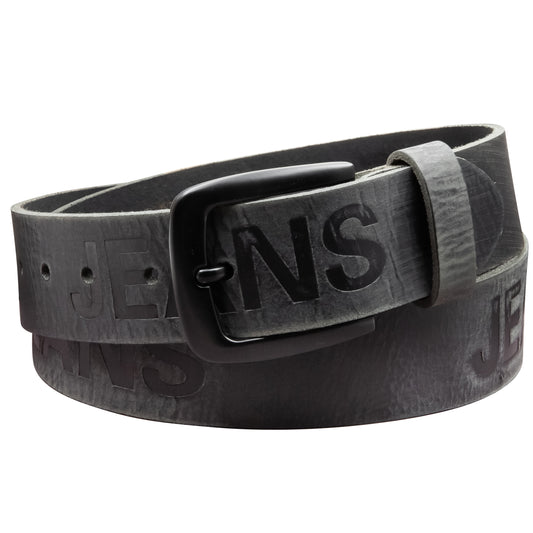 40 mm Gürtel Aufruck Leder Modell EH523-AD-Schwarz