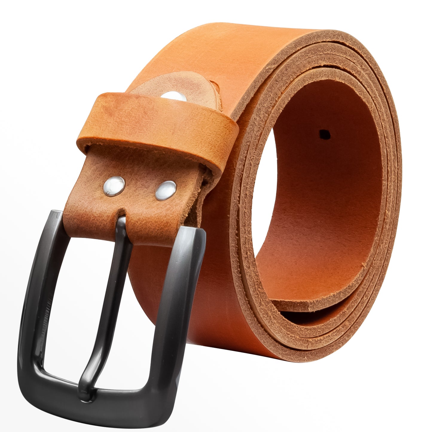 40 mm Gürtel Aufruck Leder Modell EH524-AD-Cognac