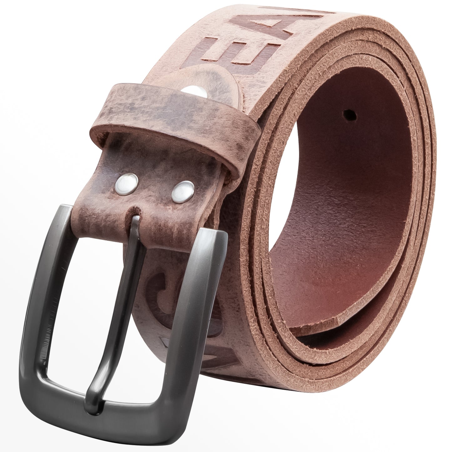 40 mm Gürtel Aufruck Leder Modell EH524-AD-Dunkelbraun