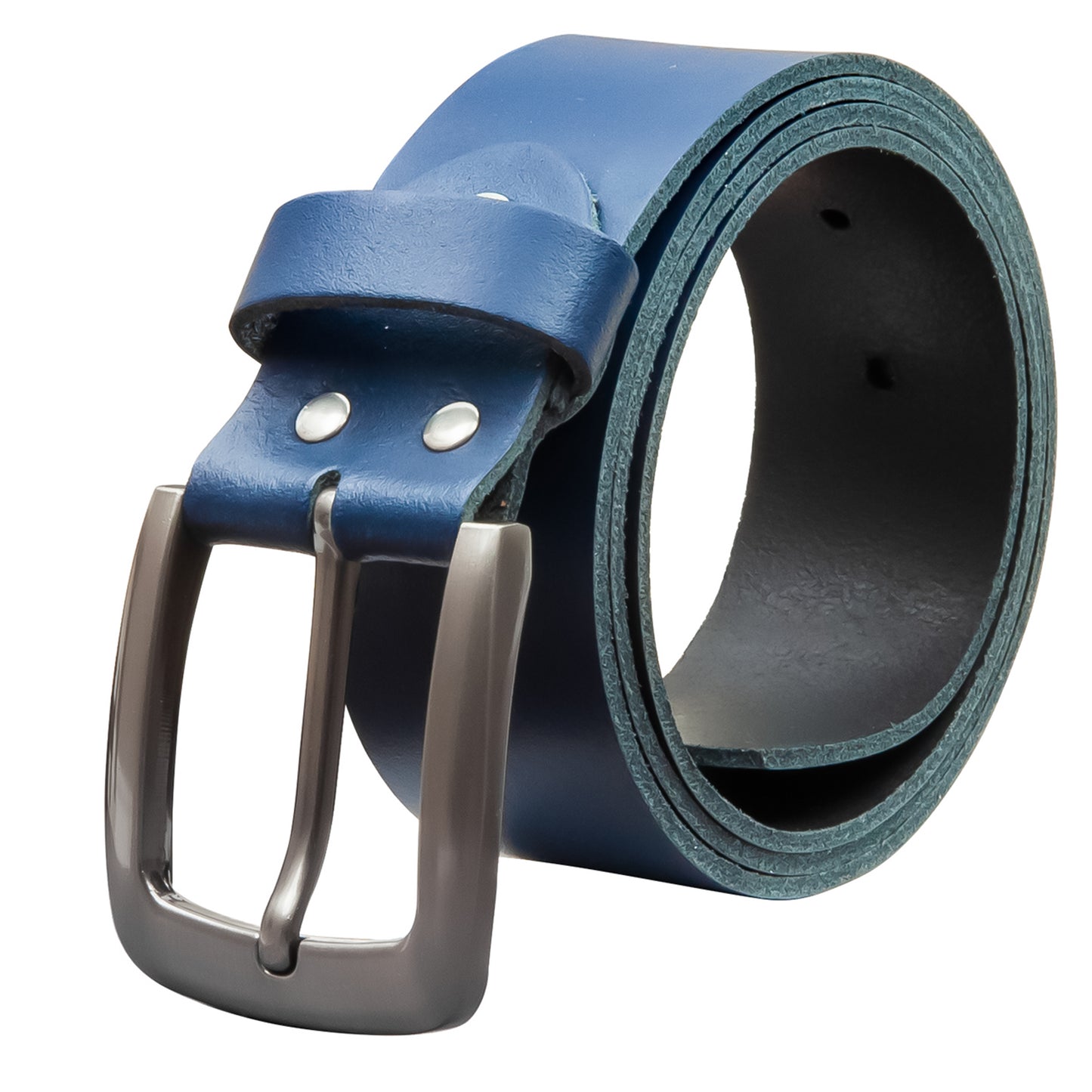 40 mm Gürtel Spaltleder Modell EH524-SL-Dunkelblau