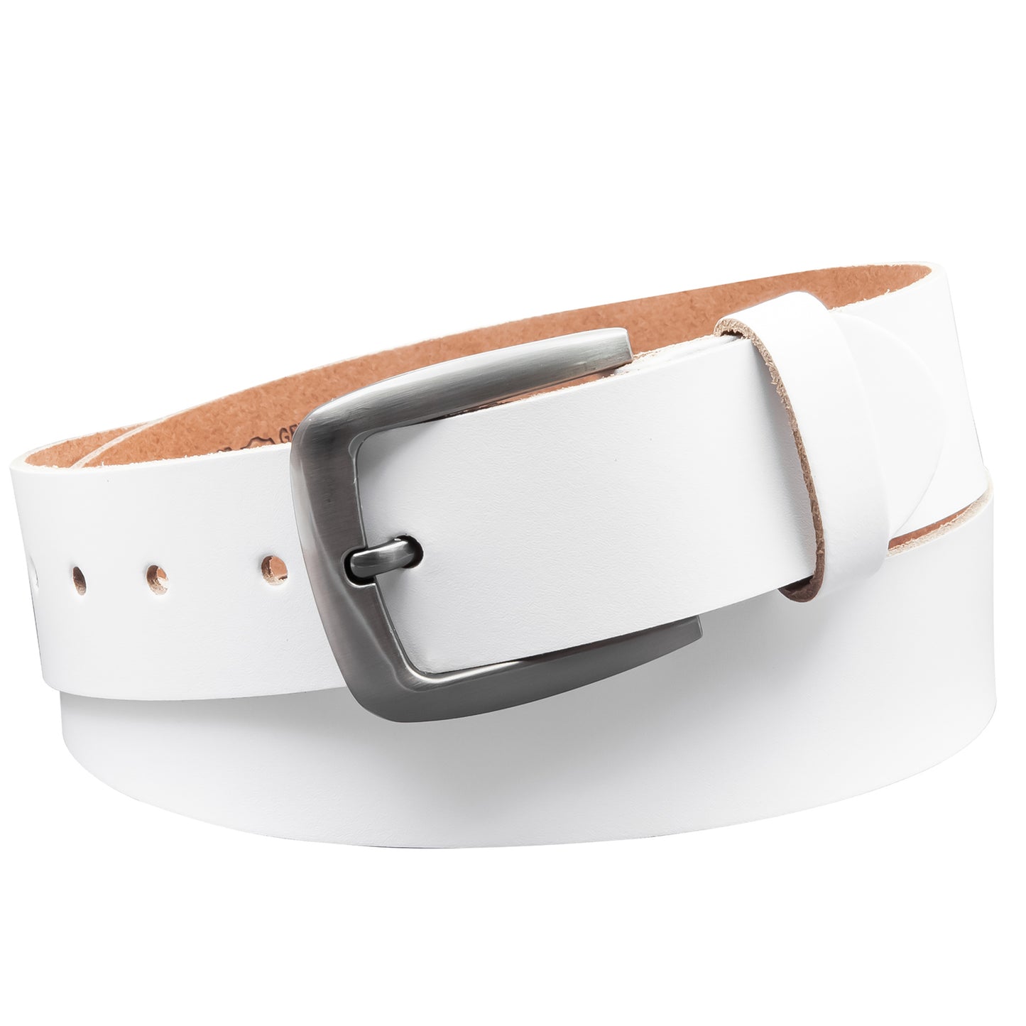 40 mm Gürtel Spaltleder Modell EH524-SL-Weiss