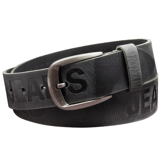 40 mm Gürtel Aufruck Leder Modell EH525-AD-Schwarz