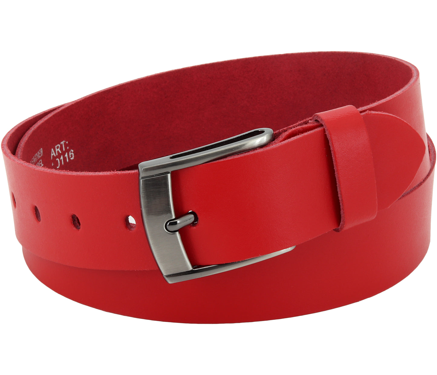 40 mm Gürtel Spaltleder Modell EH531-SL-Rot
