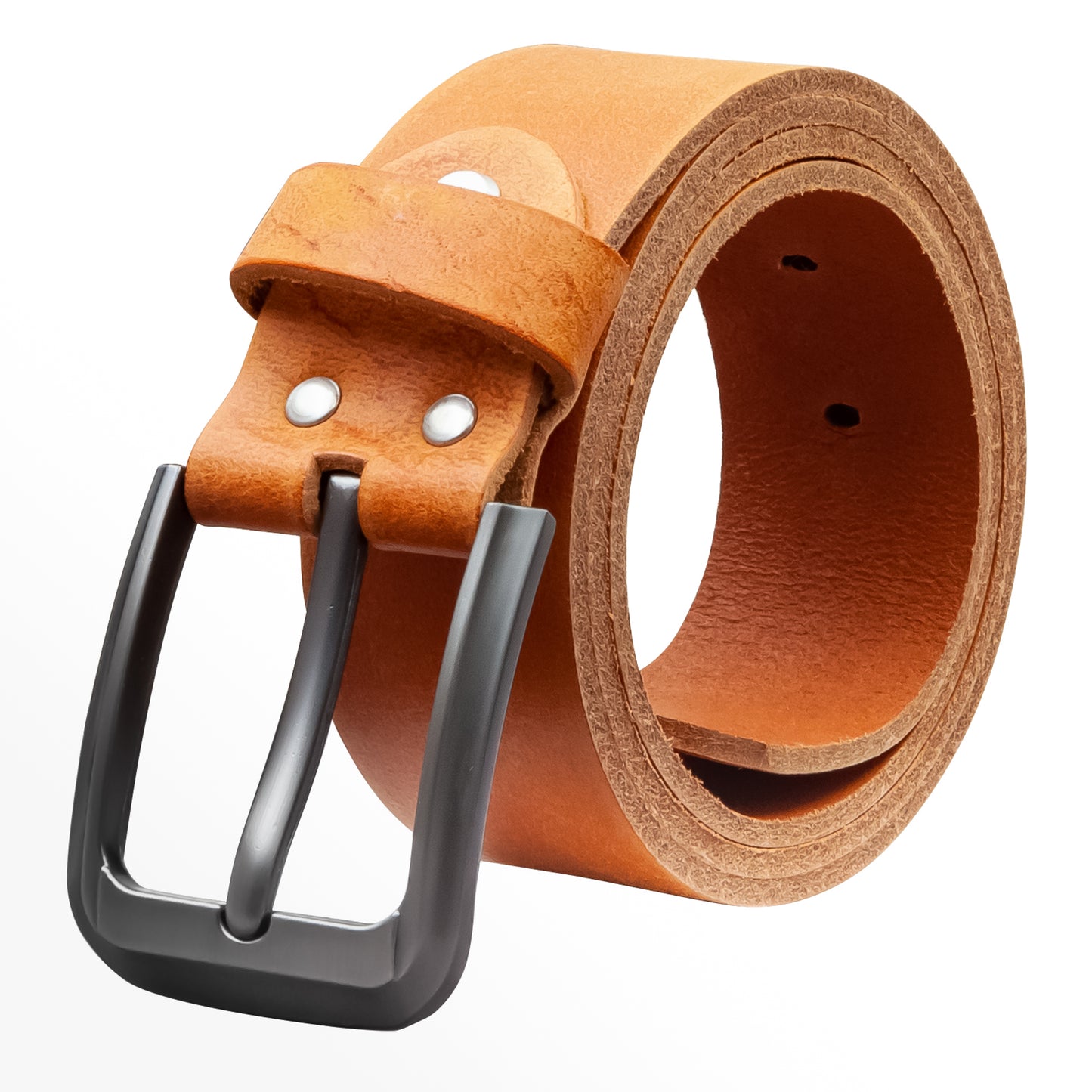 40 mm Gürtel Geschliffenes Leder Modell EH55-GE-Cognac