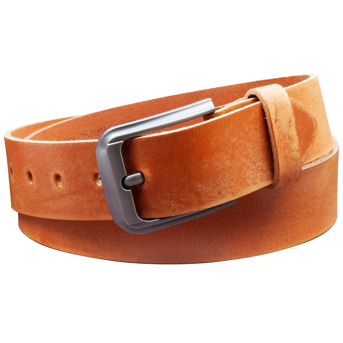 40 mm Gürtel Geschliffenes Leder Modell EH55-GE-Cognac